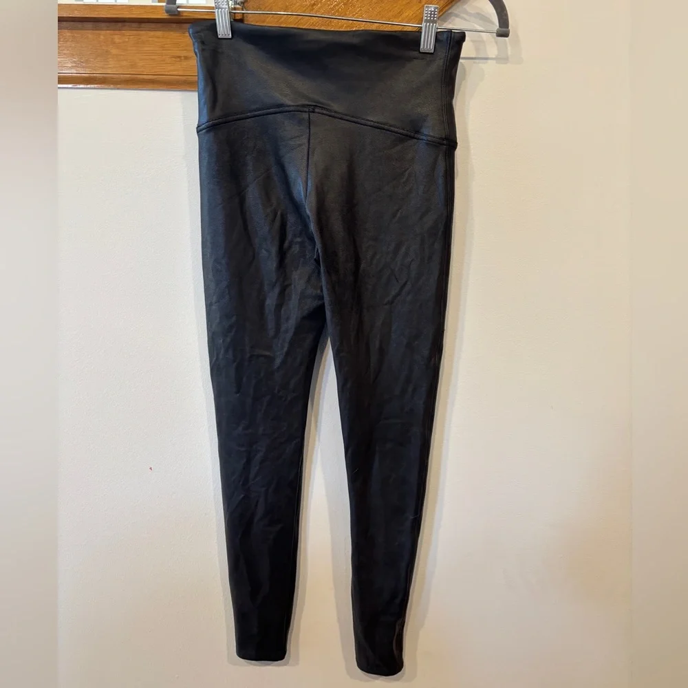 SPANX Faux Leather Black Leggings - Picture 5 of 6